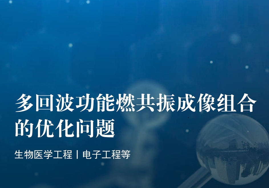 南加大研究項(xiàng)目：多回波功能燃共振成像組合的優(yōu)化問題