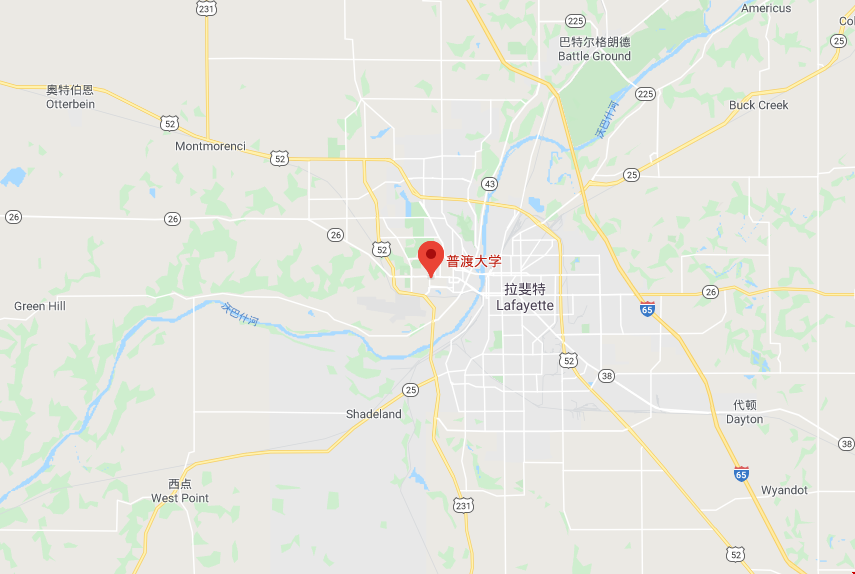 普渡大學(xué)西拉法葉分校地理位置