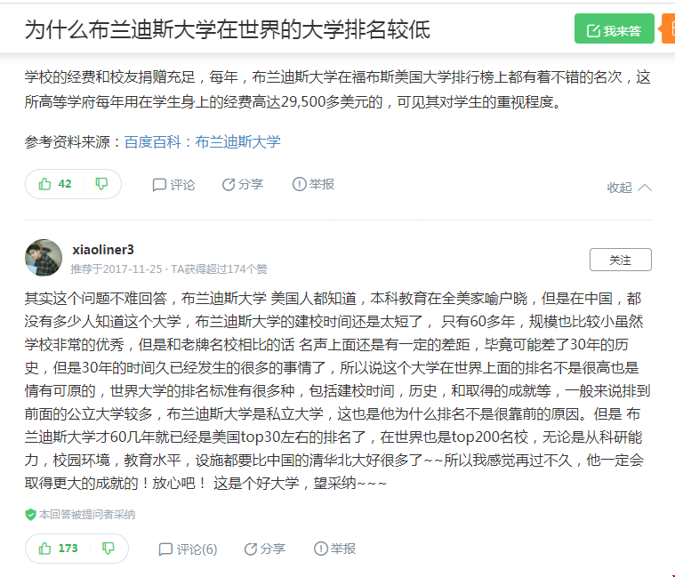 布蘭迪斯大學(xué)國(guó)內(nèi)評(píng)價(jià)