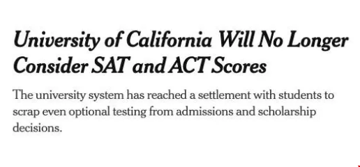 加州大學(xué)錄取不再考慮SAT/ACT成績.png