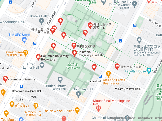 美國哥倫比亞大學(xué)地址