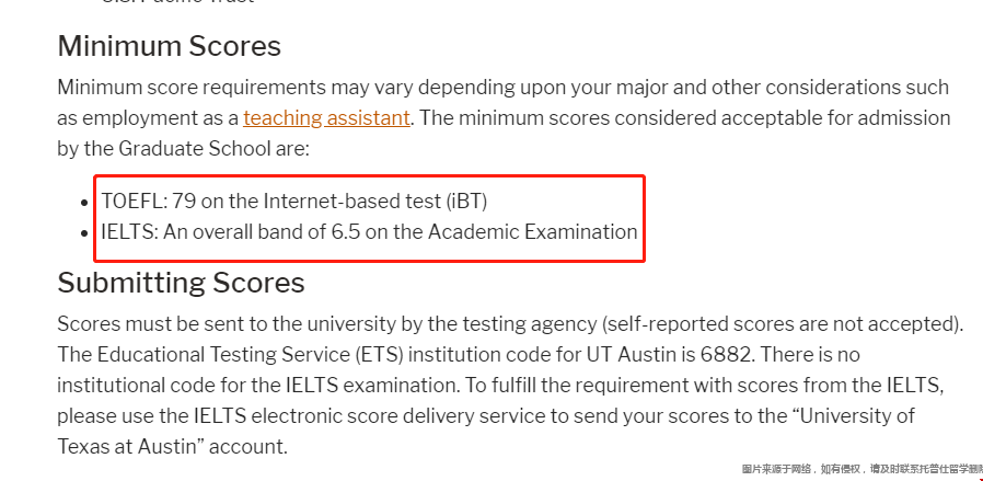 UT Austin研究生申請條件