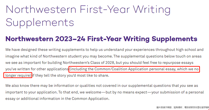 2024Fall美國西北大學主文書變化