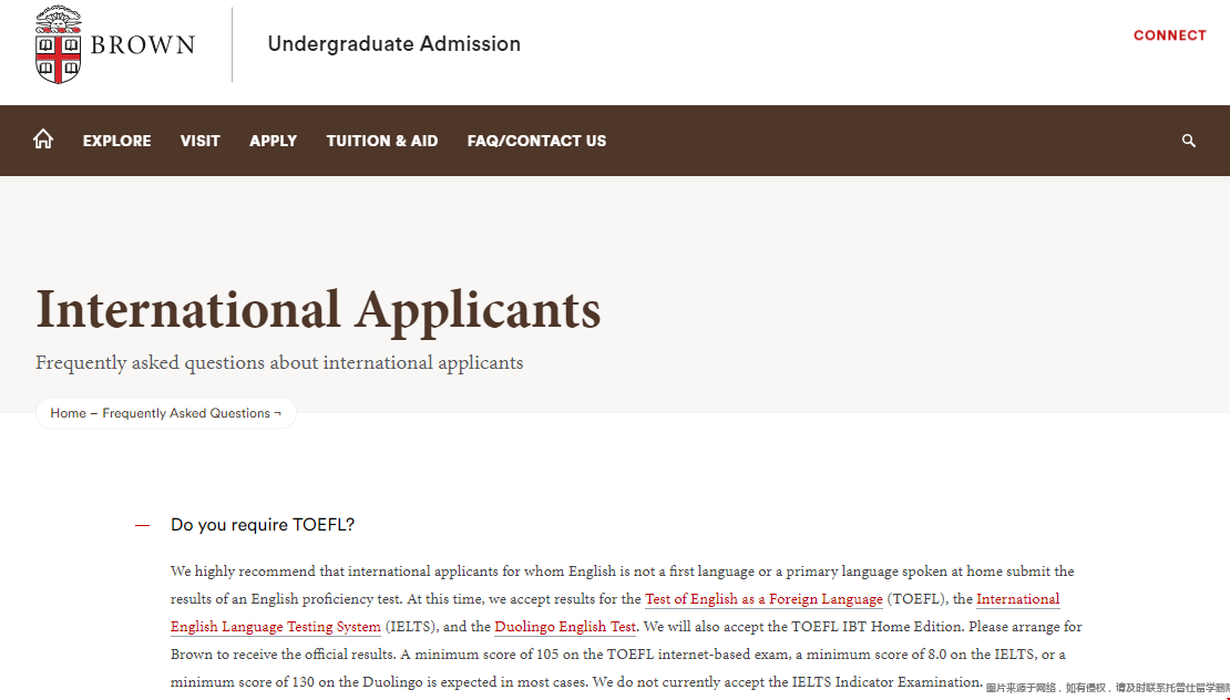 布朗大學(xué)本科官方Toefl要求.png
