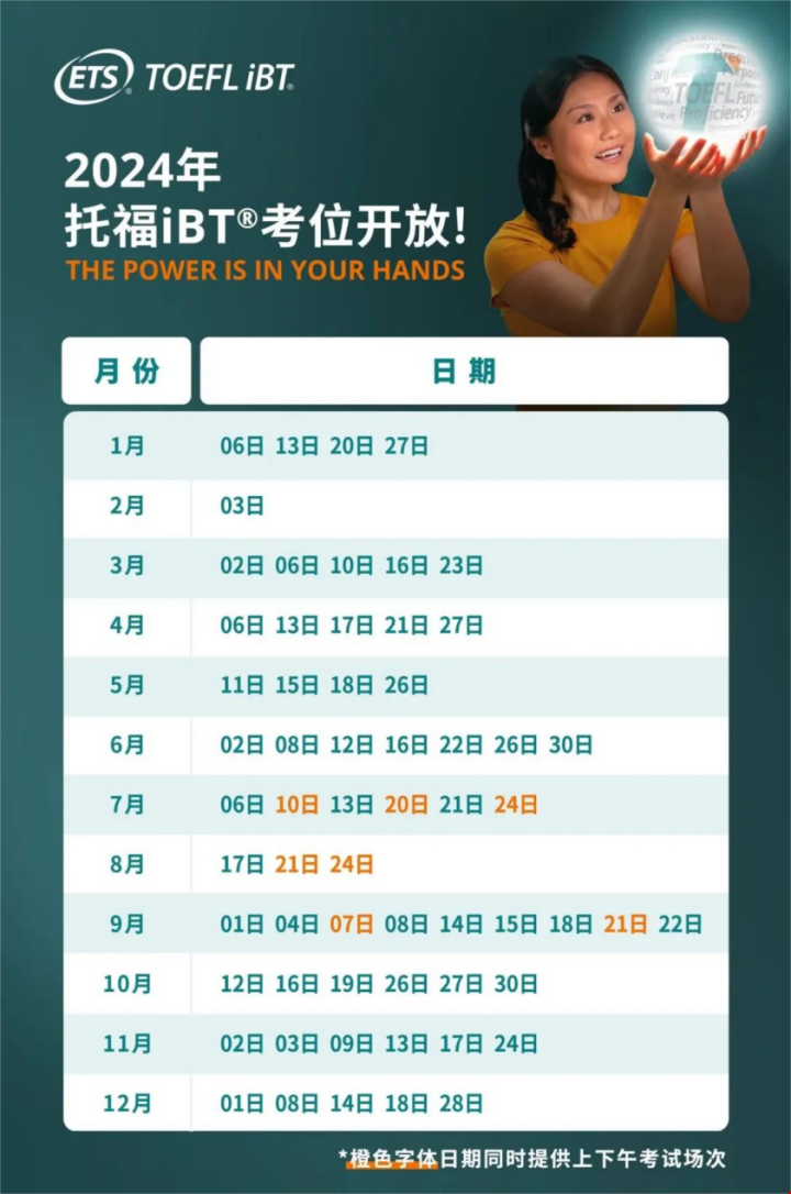 2024年留學(xué)考試時間