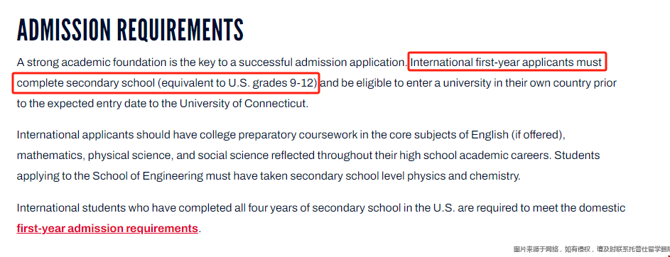 康涅狄格大學申請學歷要求.png