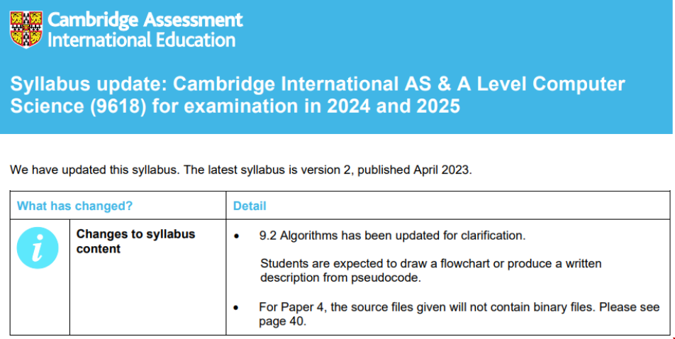 2024年Alevel考綱新變化